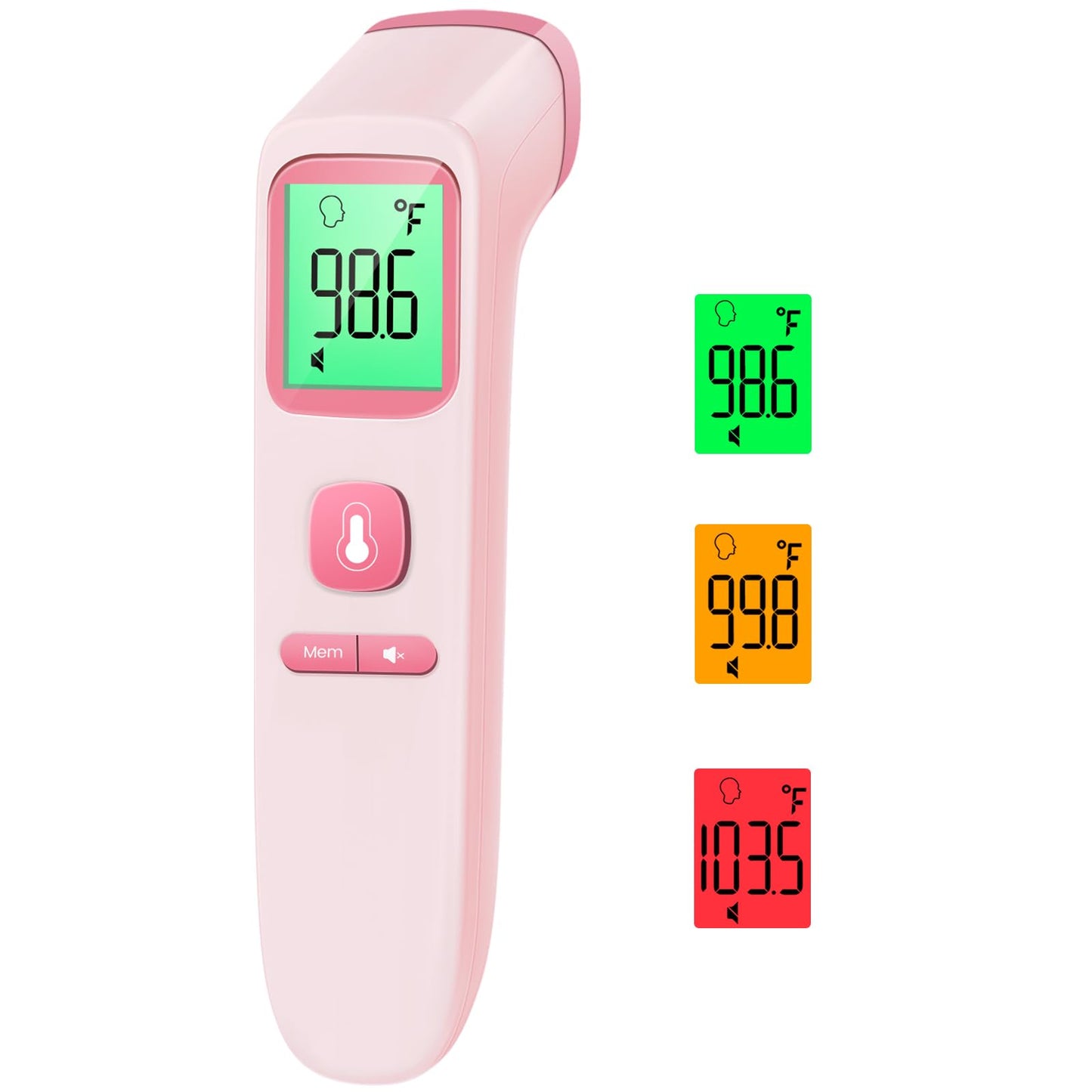 No-Touch Thermometer for Adults and Kids, Accurate Digital Baby Thermometer, FSA HSA Eligible, Fever Alarm & Silent Mode, 2 in 1 Forehead & Object Mode