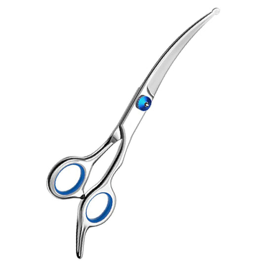 Curved Dog Grooming Scissors,Pet Hair Scissors with Safety Round Tips, Heavy Duty Titanium Stainless Steel, Professional Dogs Cats Pets Grooming Shears