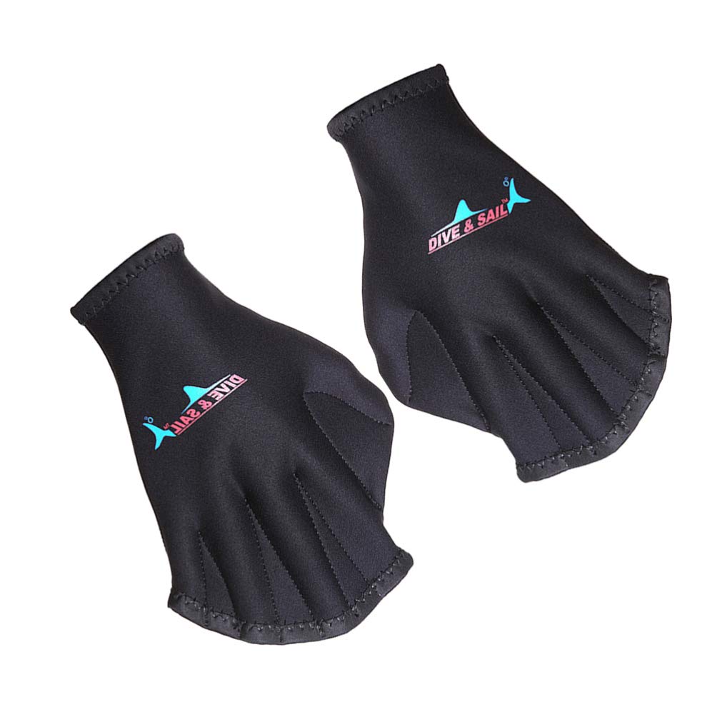 BESPORTBLE Swimming Aquatic Webbed Gloves Black Aqua Water Training Water Resistance Fit Aquatic Training Webbed Paddles Hand Web Swim Costume