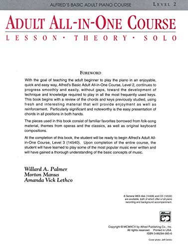 Adult All-in-one Course: Alfred's Basic Adult Piano Course, Level 2