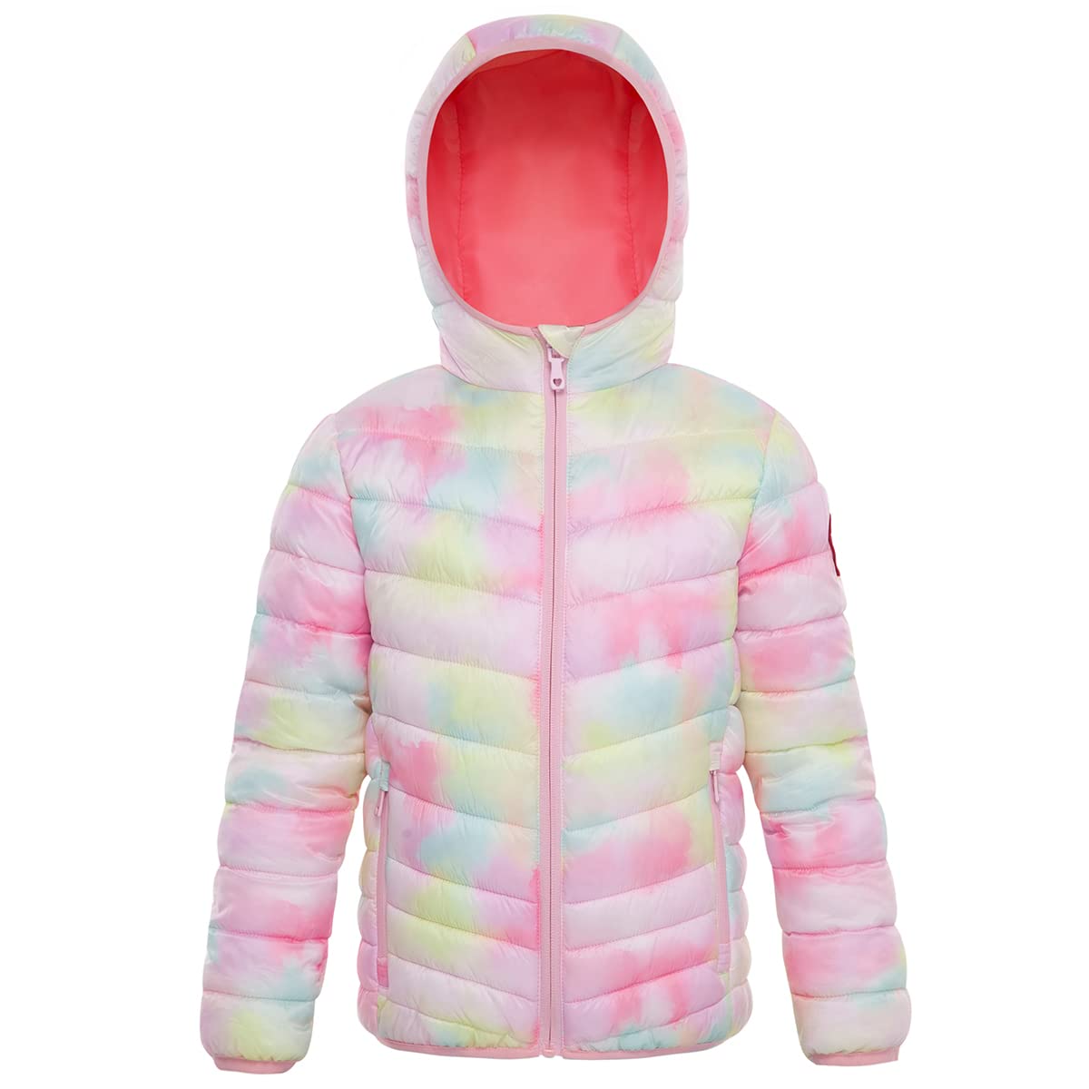 Rokka&Rolla Girls' Reversible Lightweight Puffer Jacket Hooded Water-Resistant Winter Coat