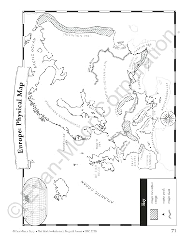 Evan-Moor Educational Publishers The World: Reference Maps & Forms Book (World & U.S. Maps)