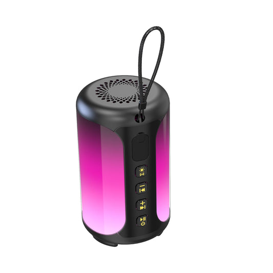 Jierben Portable Bluetooth Speaker, 3D Surround Sound, Bluetooth 5.4, LED Light, Wireless Stereo Pairing, 24 Hours Playing Time, IPX7 Waterproof, Suitable for Home/Outdoor/Party/Beach, Birthday Gift