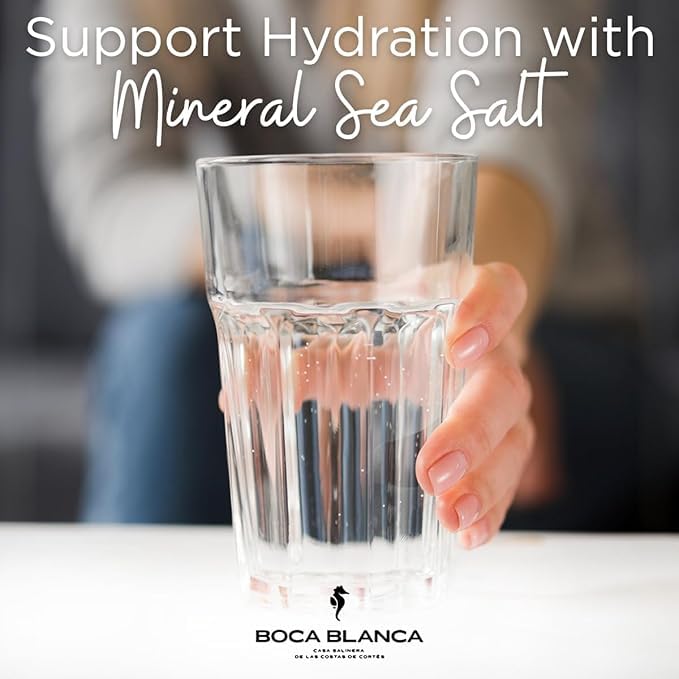 Boca Blanca – Premium Mineral Sea Salt, 100% Natural Sea of Cortés Salt, Sal de Mexico del Mar de Cortez, Pure Sea Salt Ideal for Culinary Purposes - Sal de Mar en Grano Natural - Chemical Free,16 Oz Resealable Pouch