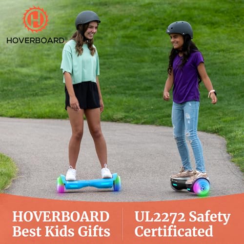 Trinity Max Hoverboard for Kids Ages 6-12, 6.5" LED Wheels & Music Speaker, Powerful Self Balancing Scooter for Kids Gifts, UL2272 Certified(Black)