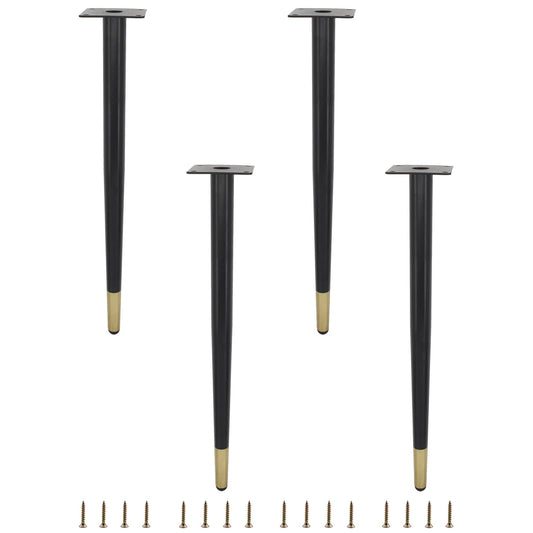 Ulifestar 4 Pack Furniture Legs, Round Tapered Furniture Feet, Heavy Duty Metal Foot for Sofa Cabinet Cupboard Bar Bed Table Chair Couch Ottoman Dresser Desk Home DIY Projects (50cm/20 Height)