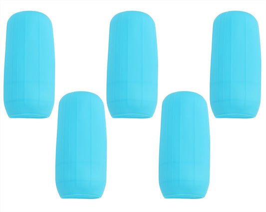 Mini Skater 5pcs Silicone Travel Bottle Cover Reusable Elastic Sleeve Fit Standard Toiletry Container Stretching Bottle Lid Cap for Luggage Bag Suitcase Prevent Leakage Solution (Black)