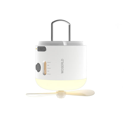 Portable LED Camping Lights Fan Cooling & Moisturizing Spray Tent Lights for Camping SOS Lights, Mini Misting Fan 1200mAh Rechargeable Battery Can be Used for Outdoor Camping, Hiking, Awning