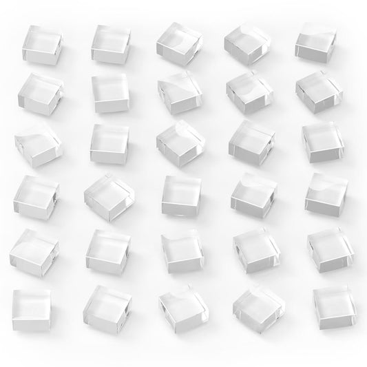 30Pcs Fridge Magnets，Cute Glass Decorative Magnets ，Refrigerator Magnets,Whiteboard Magnets, Strong Holding Power,White