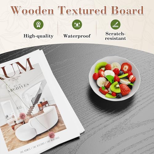 OLIXIS Wooden Coffee Table, Lift Top Coffee Table with Large Hidden Compartment and Ample Storage Shelf, Lift Tabletop Dining Table for Living Room, Home Small Space, Charcoal