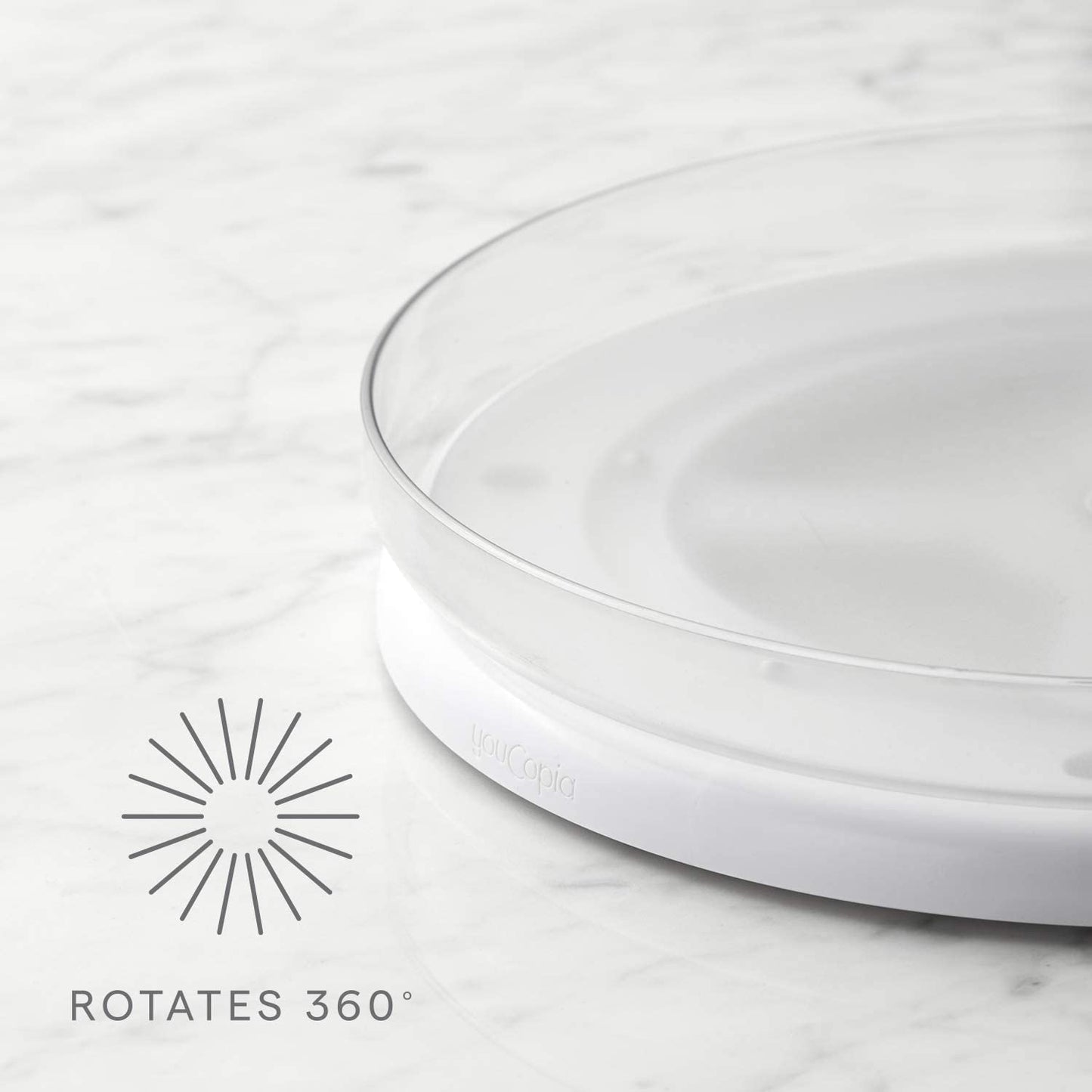 YouCopia FridgeView Fridge Turntable, Lazy Susan Organizer for Refrigerator Storage, 11” , White