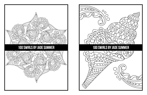 100 Swirls Coloring Book: For Adults with Fun, Easy, and Relaxing Designs