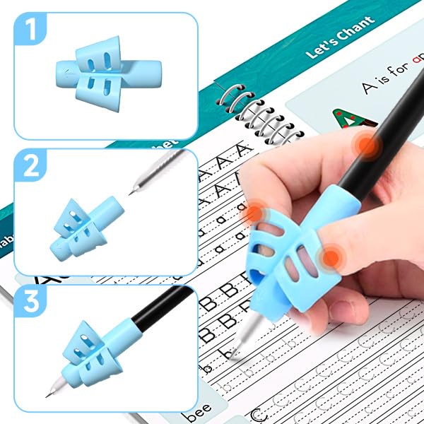 TIME X Magic Grooved Writing Practice Books, Reusable Handwriting Practice Books, Groove Workbooks, Handwriting Practice for Kids 3 +, Large Writing Practice Books (Practice 6-Books)