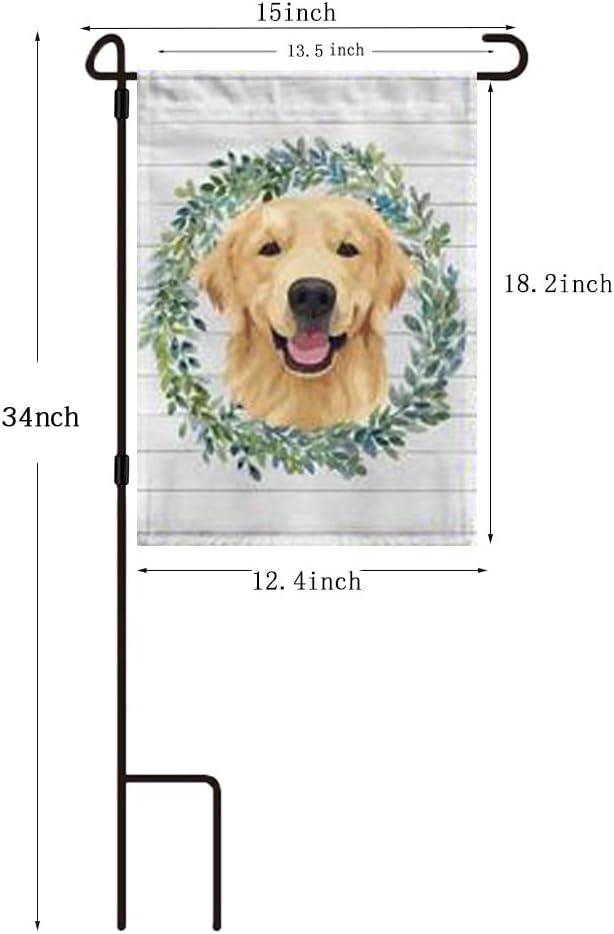 Garden Flag Holder Stand 6 Pack Garden Flag Pole for 13.5" Width 12 x 18 Inches Flags with Anti-Wind Clip for Outdoor Garden Yard Lawn