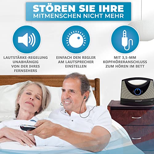 SEREONIC Portable Wireless Speakers for Smart TV - Ideal for TV Watching Without The Blaring Volume - Designed for Hard of Hearing, Elderly, and Seniors - 100ft Range