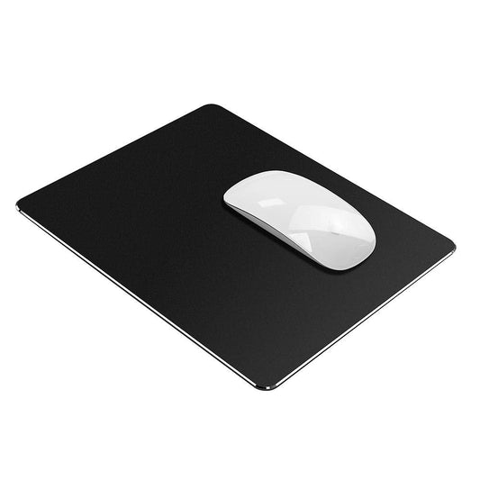 Hard Silver Metal Aluminum Mouse Pad Mat Smooth Magic Ultra Thin Double Side Mouse Mat Waterproof Fast and Accurate Control for Gaming and Office(Small 9.05X7.08 Inch)