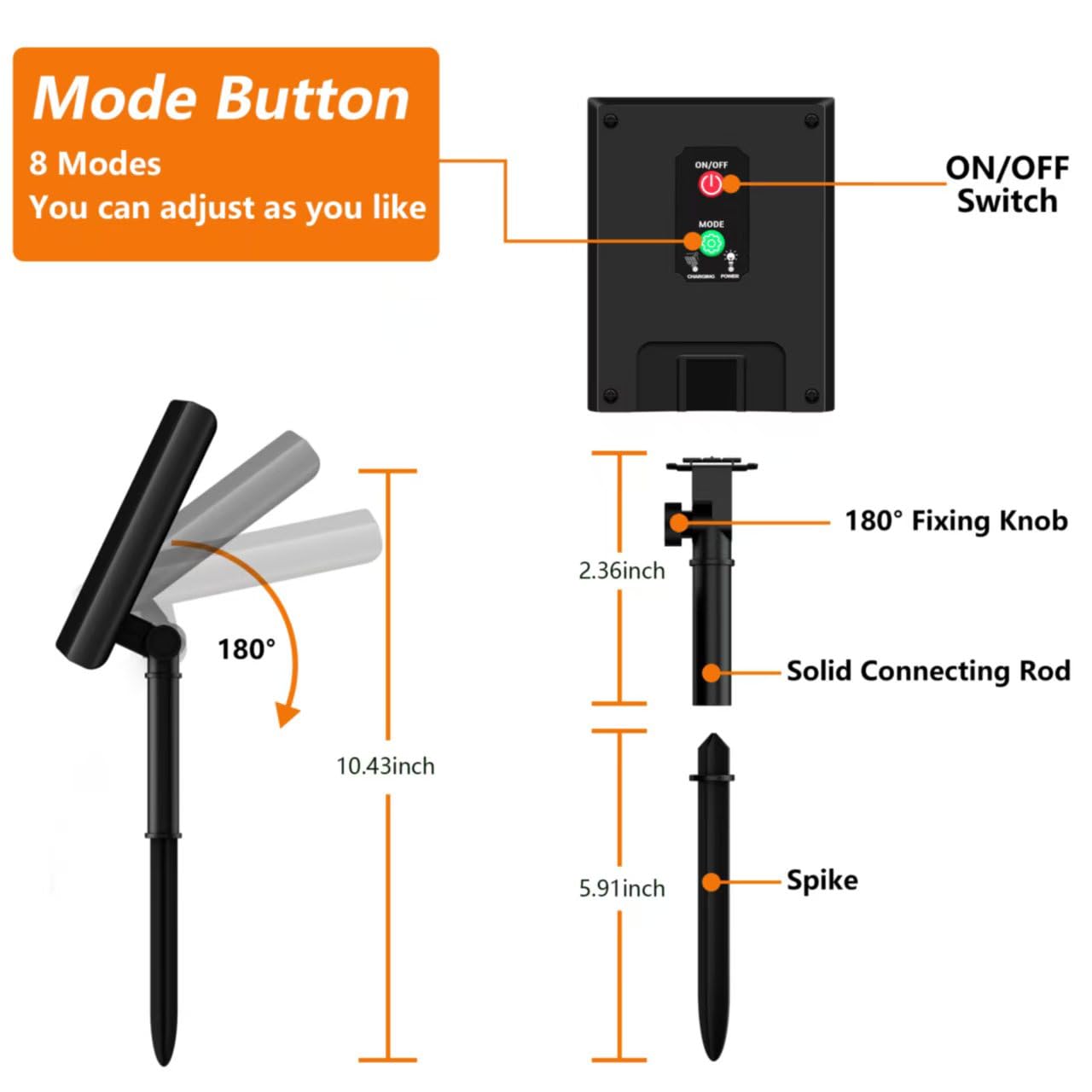 2-Pack 200 LED Solar String Lights for Outside,Solar Fairy Lights for Outside Waterproof,Solar String Lights Outdoor with 8 Modes for Christmas Tree,Balcony, Party,Wedding Decorations (Warm White)