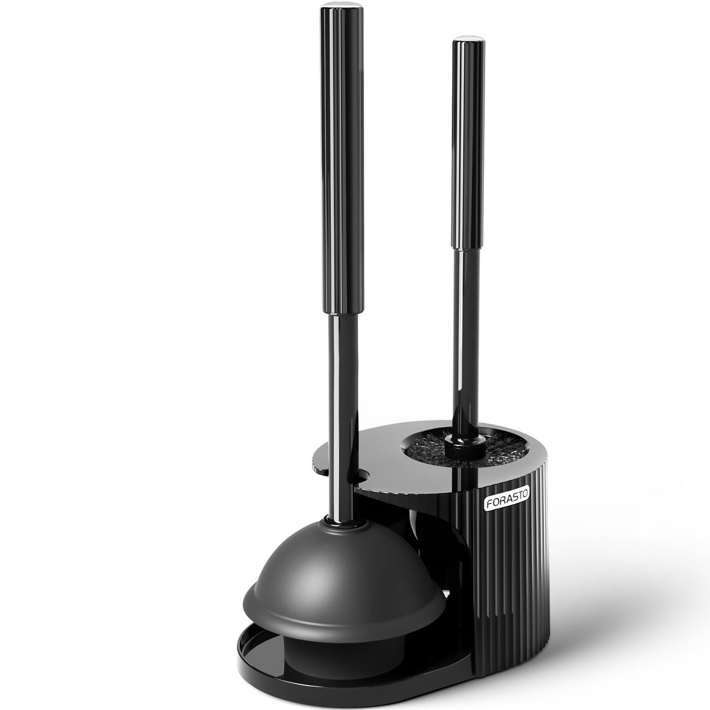 FORASTO 2 in 1 Toilet Plunger and Brush Set，Extended Handle Plunger，Toilet Bowl Brush Plunger Set,Bathroom Cleaning Tools ，Toilet Brush Plunger Combo，Cleaning Brush，Bathroom Cleaning Supplies