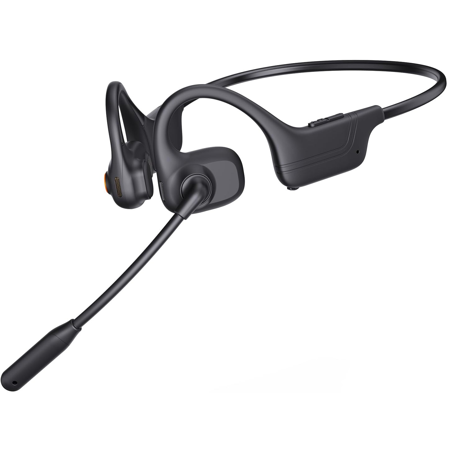 voijump Open Ear Headphones with Mic, Bluetooth Wireless Headset with Microphone, Multipoint Connect Bluetooth 5.3 Headphone, Sweatproof Wireless Headset for Work, Driving, Running, Workouts