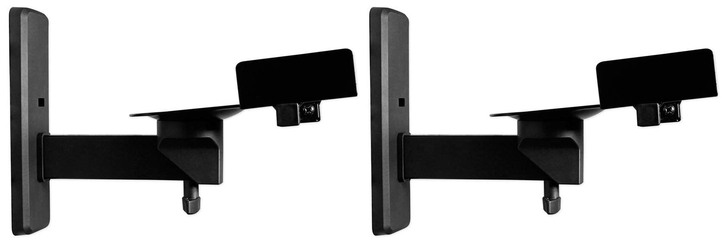 Rockville RHSB8 Adjustable Wall Mount Speaker Brackets (Pair), 180-Degree Swivel, 10-Degree Tilt, 40lb Capacity, Perfect for Home Theater and Studio Monitors