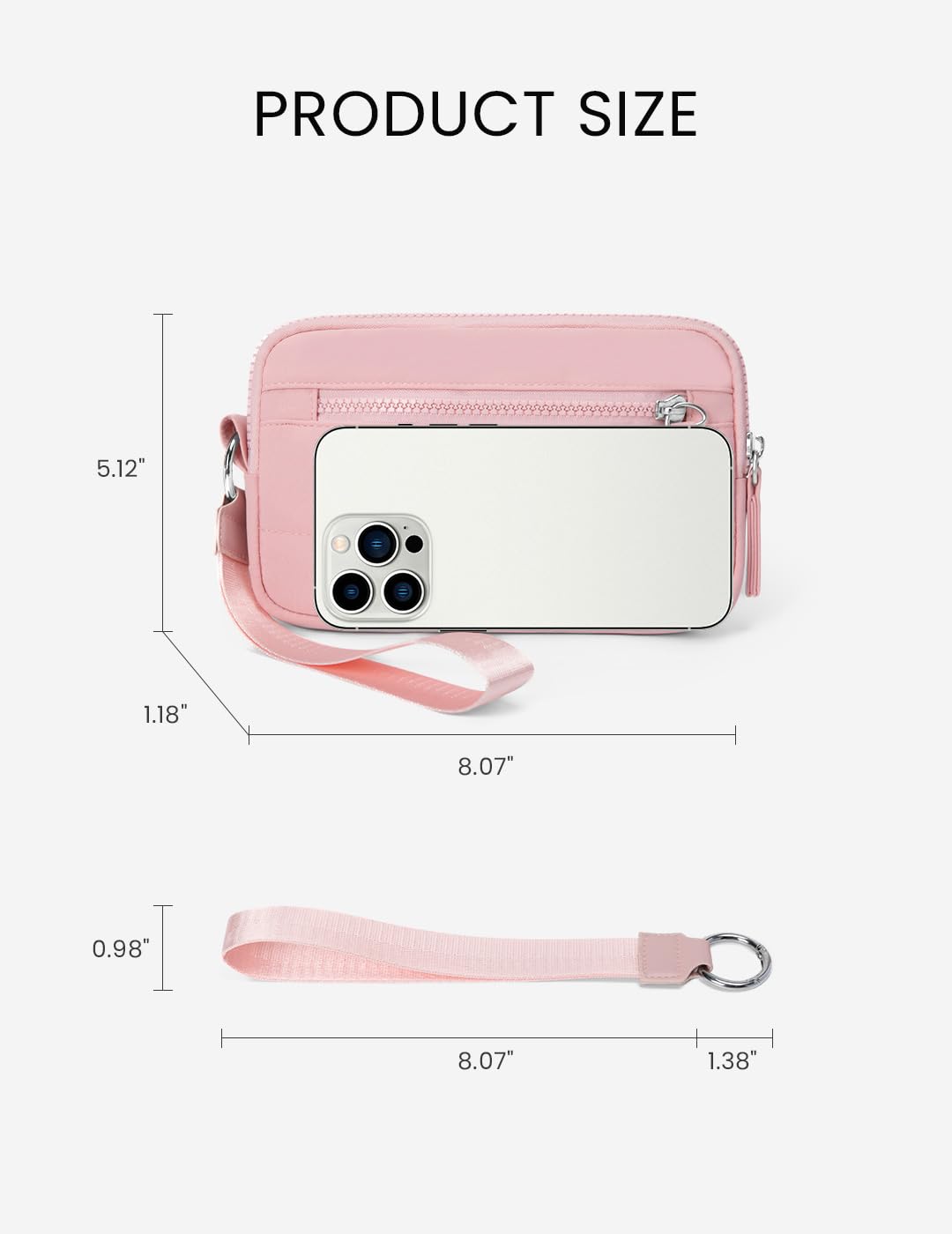 Wristlet Wallets for Women Nylon Quilted Wallet Card Case with ID Window Purses for Women for Travel Clutch Wallet