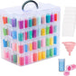 4-Tier Diamond Painting Storage Container, 200Slots Portable Bead Organizer Box, Stackable Crafts Organizers for DIY Diamond Art Craft Jewelry Bead Storage