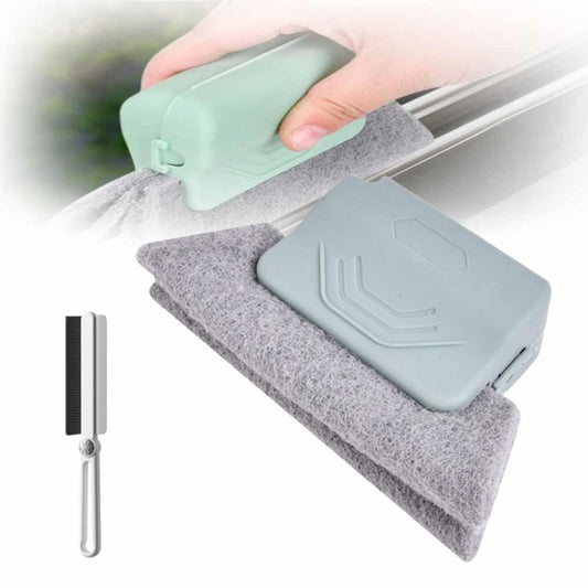 Window Groove Cleaning Brush,2024 New Hand-held Magic Window Track Cleaner Tools Set,Groove Cleaning Brush Window or Sliding Door for Sliding Door, Sill, Tile Lines, Shutter (Gray)