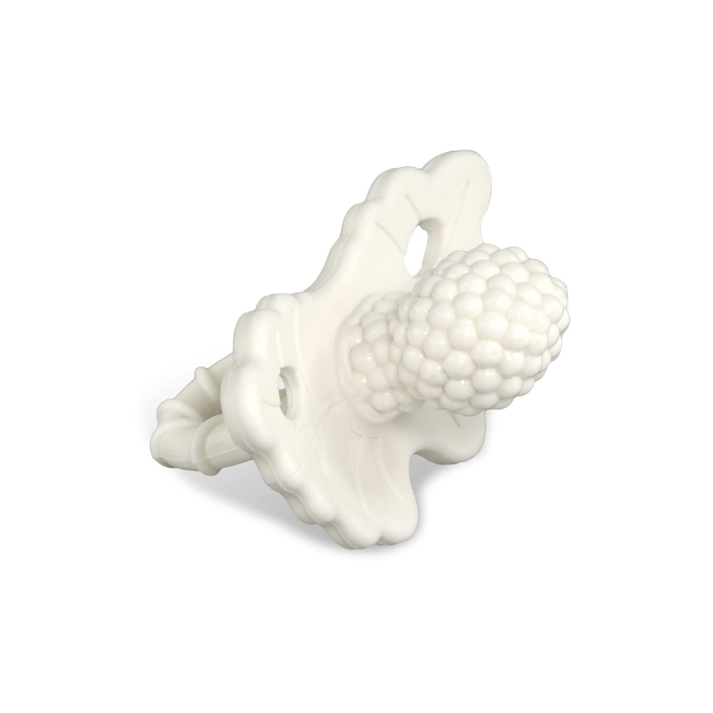 RaZbaby RaZberry Silicone Teether Pacifier – Teething Relief for Infants, Food-Grade, BPA-Free, Hands-Free, Natural Berrybumps Fruit Texture for Sensory Development, Freezable, 2-Pack - Red & Blue