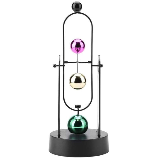 ZJchao Perpetual Motion Machine, Electronic Swinging Model, Art Craft Decoration Perpetual Motion Swing Balance Balls Office Desk Science Ornament Home Decor Gift(No Batteries Included)
