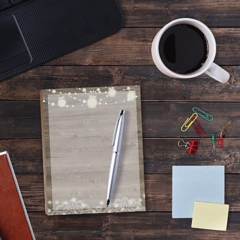 Stonehouse Collection Rustic Notepads - USA Made To Do List Notepad, Multi-Purpose Cute Stationery, Home Office Supplies, Pretty Notebook, 4 Assorted Design Notepads 4.25 x 5.5 inches each, Rustic