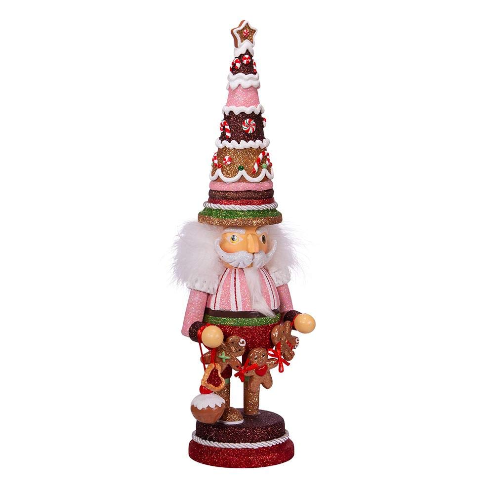 17.5-Inch Hollywood Gingerbread Tree Hat Nutcracker, Multicolor