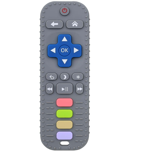 Chuya Baby Teether Toy Chew Toy for Babies 3-24 Months TV Remote Control Shape Teething Relief Baby Toys for Infants (Black)