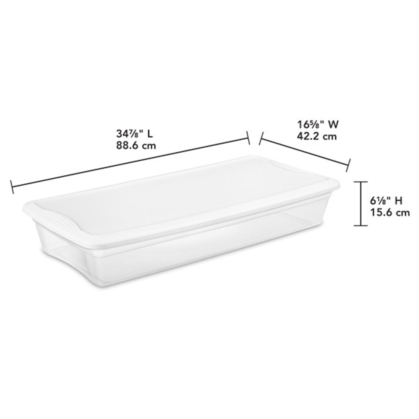 Sterilite 6-Pack 41 Quart Storage Box, Stackable Clear Plastic Bins with Snap-On Lids - Heavy-Duty Organizing Containers for Closet, Bathroom, and Office