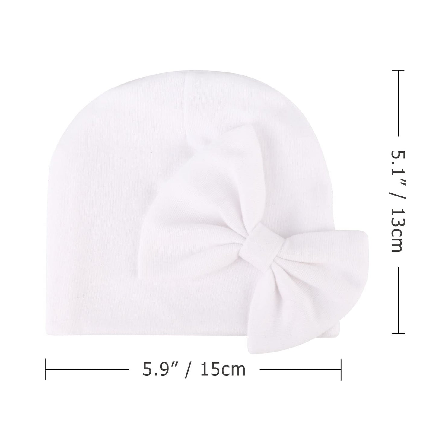 Newborn Baby Hats and Mittens Set Infant Bow Beanie Cap Toddler Gloves Newborn Hospital Hats for Baby Boy Girl 0-6 Months