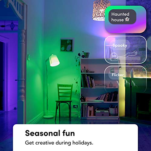 LIFX color, A19 1100 lumens, Wi-Fi Smart LED Light Bulb, Billions of colors and Whites, No bridge required, Works with Alexa, Hey Google, HomeKit and Siri multicolor (Pack of 2)