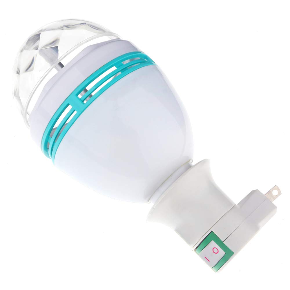 YouOKLight E26 Rotating RGB Disco Ball Light, LED Strobe Bulb Magic Ball Light, for Birthday Party Club Bar Karaoke Halloween Christmas