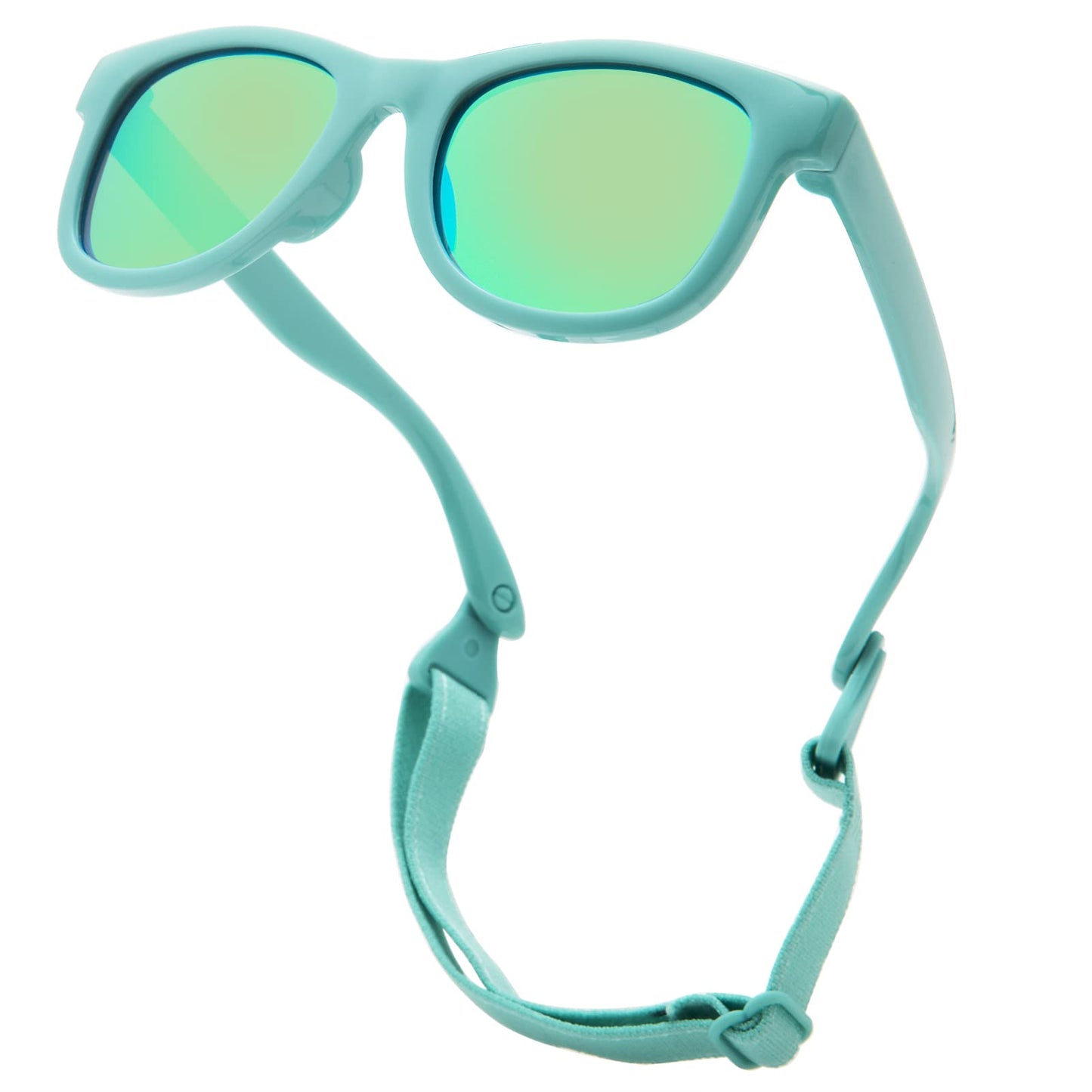 COASION CA8042 - Gafas de sol polarizadas flexibles para recién nacidos con correa para niños y niñas de 0 a 12 meses