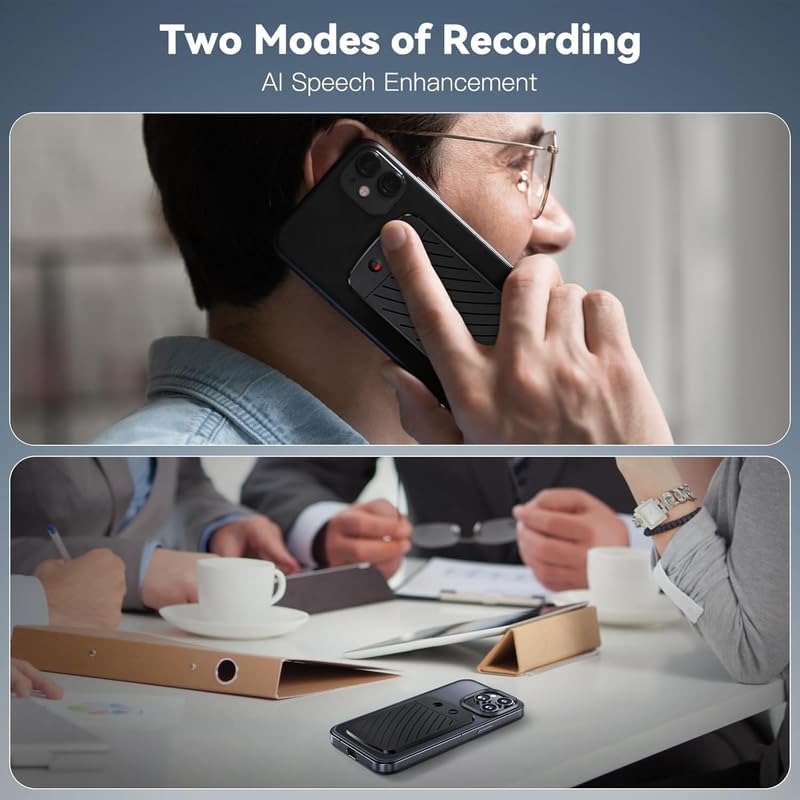 AI Voice Recorder,Note Voice Recorder with Transcribe Summarize ＆ Two-Way Translation,112 Languages,App Control,64GB Memory,Suitable for Lectures,Meetings,Calls,International Exchange