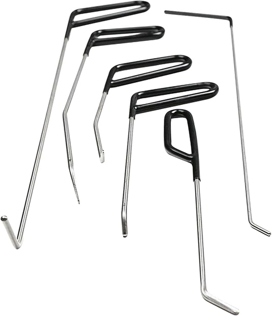 DR01 Stainless Steel Paintless Dent Repair Rods 6Pack- The Car Body Work Tool for Professional and DIY Minor Dents, Door Dings and Hail Damage Removal
