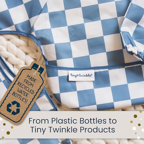 Tiny Twinkle Mess-proof Travel Bags, Airline Compliant, Zipper Closure, Clear Front Pouch, Diaper Bag Packing, Toiletry or Cosmetics Organizer 3 Pack Set (Sage Checkers)