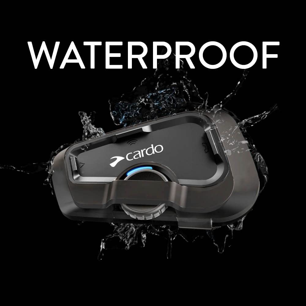 Cardo Systems FREECOM 2X Motorcycle 2-Way Bluetooth Communication System Headset - Black, Single Pack