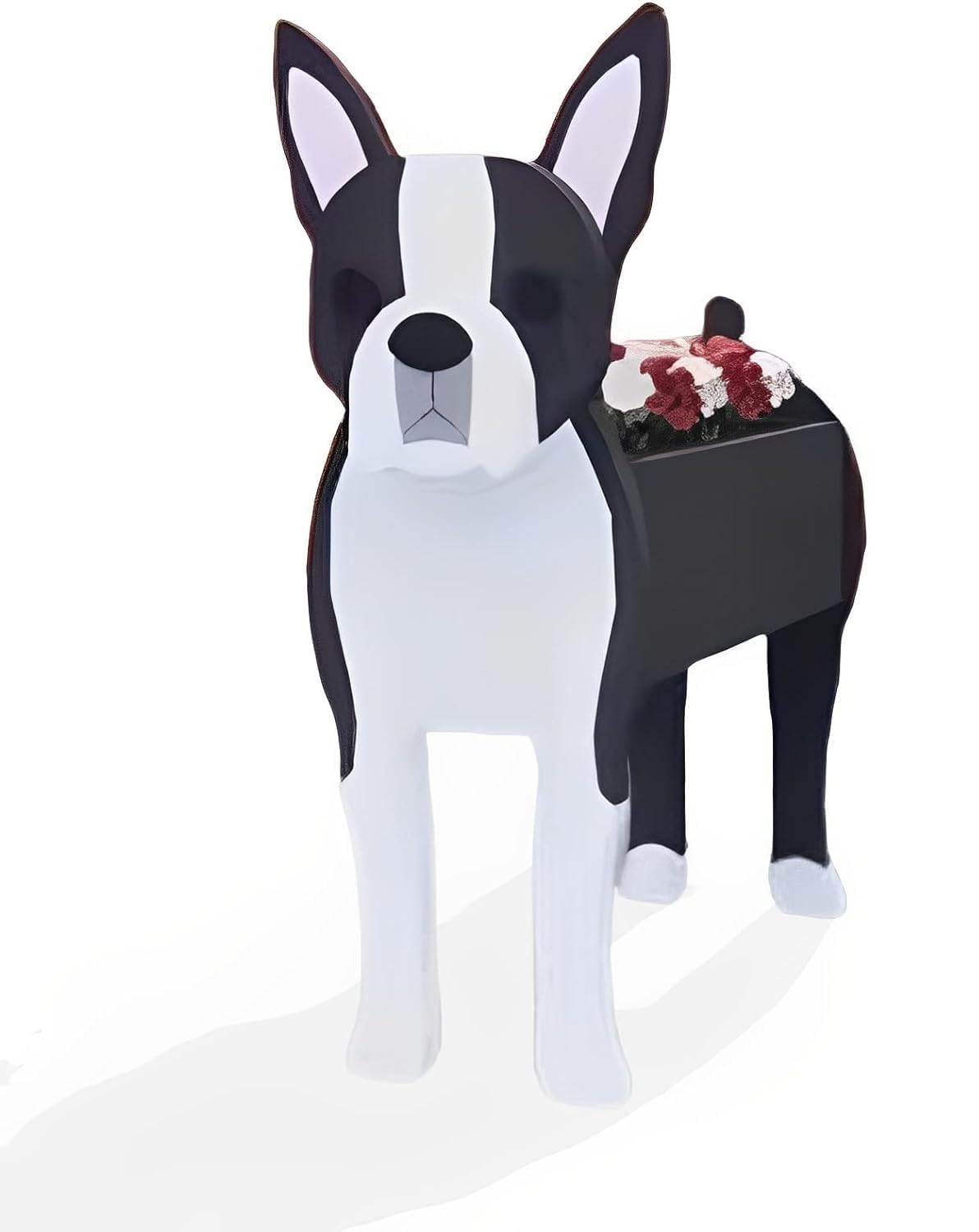 Bamboo's Grocery LoKii Boston Terrier Dog Planter, Cute Dog Plant Pot, Animal Shape Plant Containers, for Outdoor Indoor and Garden Decoration Plants