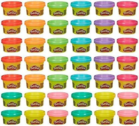 Play Doh Bulk Handout 42-Pack of 1-Ounce Modeling Compound Cans, Non Candy Halloween Handout Toys & Party Favors, Kids Arts & Crafts, Preschool Toys, Ages 2+ (Amazon Exclusive)
