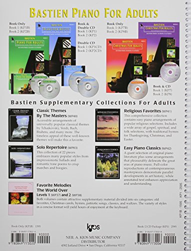 Bastien Piano for Adults, 1 Book/Online Access: A Beginning Course: Lessons, Theory, Technic, Sight Reading