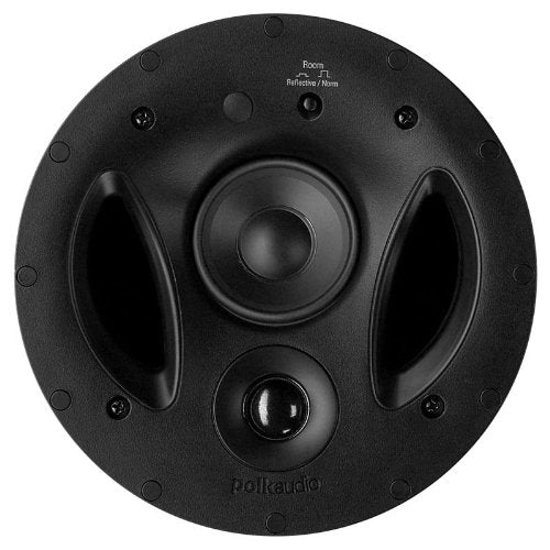 Polk Audio 70-RT 3-Way in-Ceiling Speaker (2.5” Driver, 7” Sub) - The Vanishing Series | Power Port | Paintable Grille | Dual Band-Pass Bass Ports White
