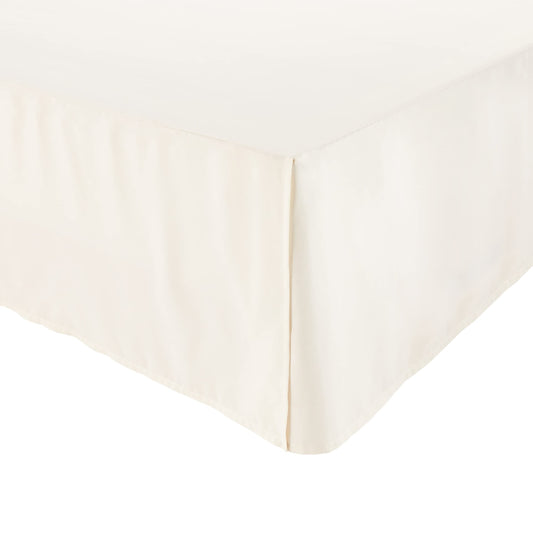 Amazon Basics Lightweight Pleated Bed Skirt, Full, Off White, Solid