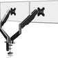 Pholiten Dual Monitor Arm 32inch,Fully Adjustable Gas Spring Monitor Desk Mount Vesa Bracket,Adjustable Tilt/Swivel/Rotate Monitor Stand Up to 22lbs