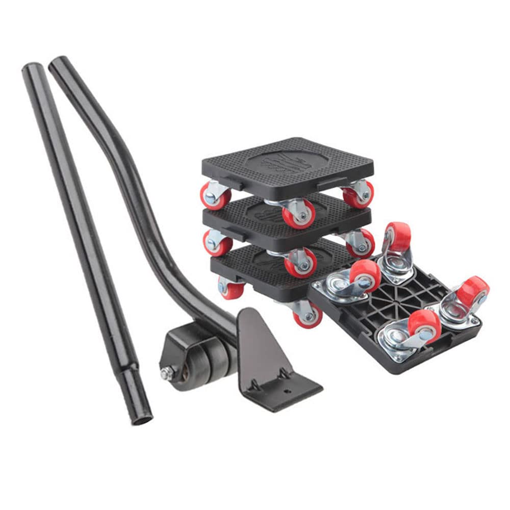 Heavy Furniture Mover Lifter with Extension Bar and 4-Wheel Furniture Dollies, 440 lbs Load Capacity, Furniture Moving Tool Set