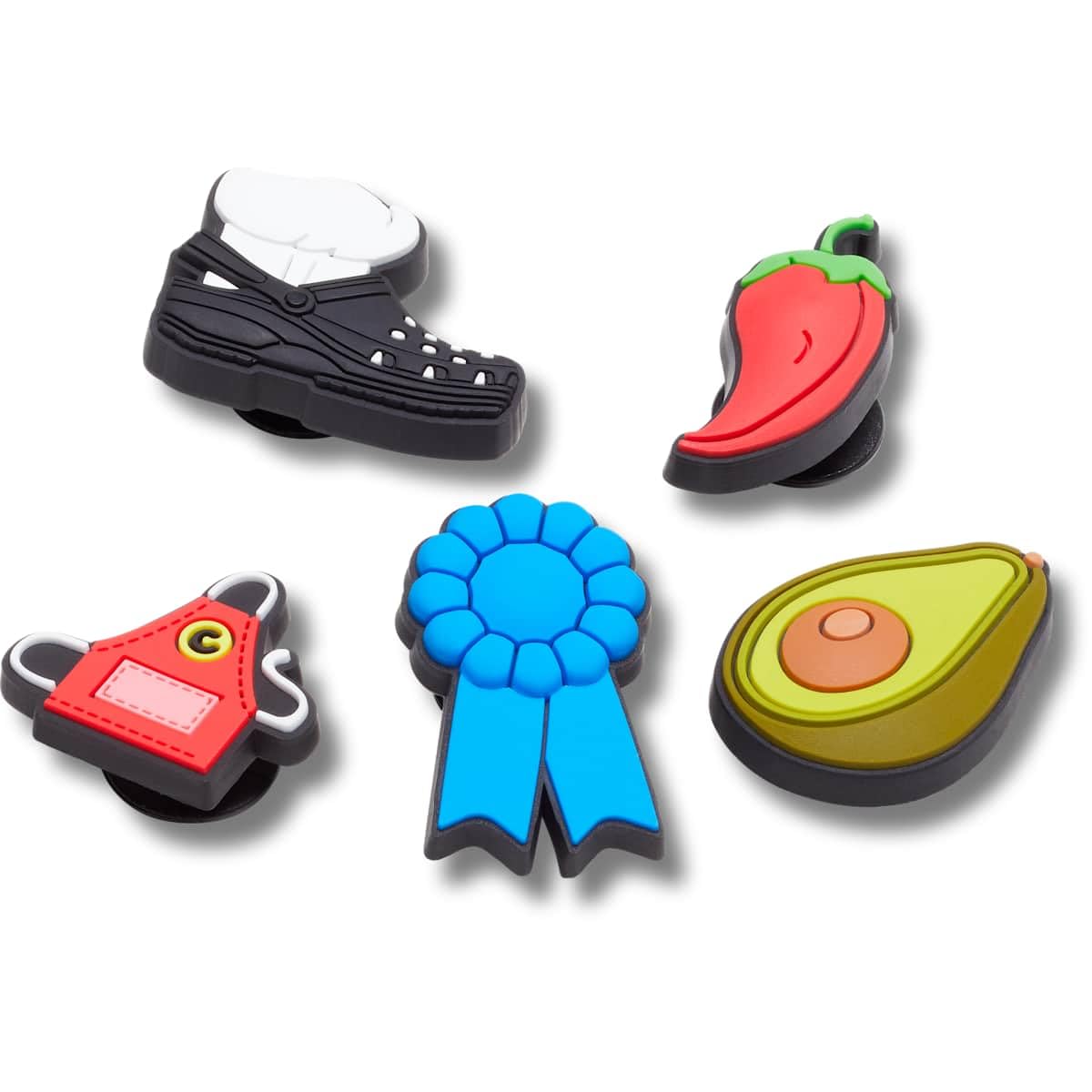 Crocs Jibbitz Food - Stylish Shoe Charms - Synthetic Material - Jibbitz Packs Shoe Charms - One-of-a-kinds Food Number One Chef 5-Pack One Size One Size