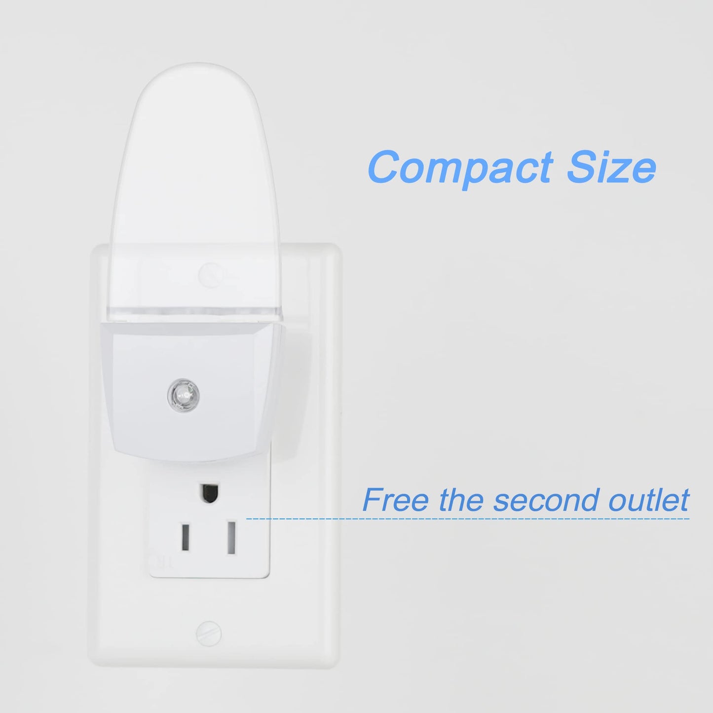 REMINDA 4 Pack Night Light Lamp with Dusk to Dawn Sensor, Plug in, Blue Led Night Light